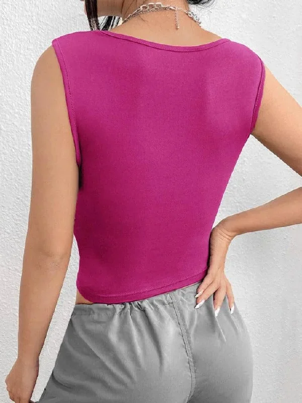 solid-ruched-slim-tank-top