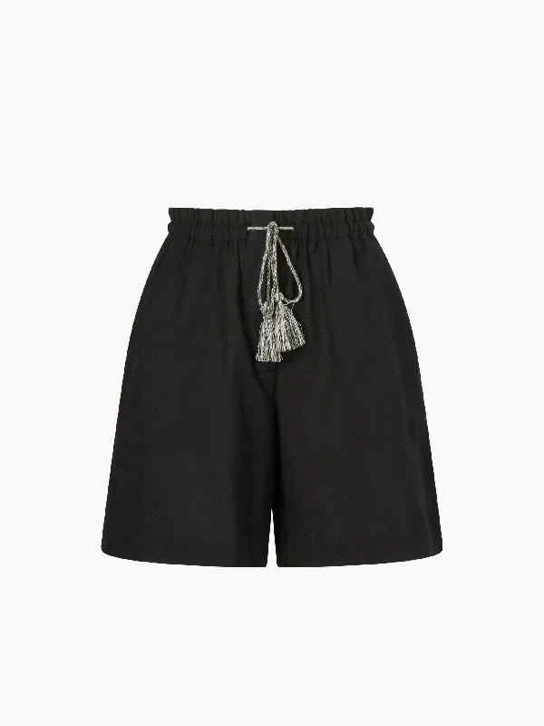 spring-linen-mix-drawstring-shorts-black