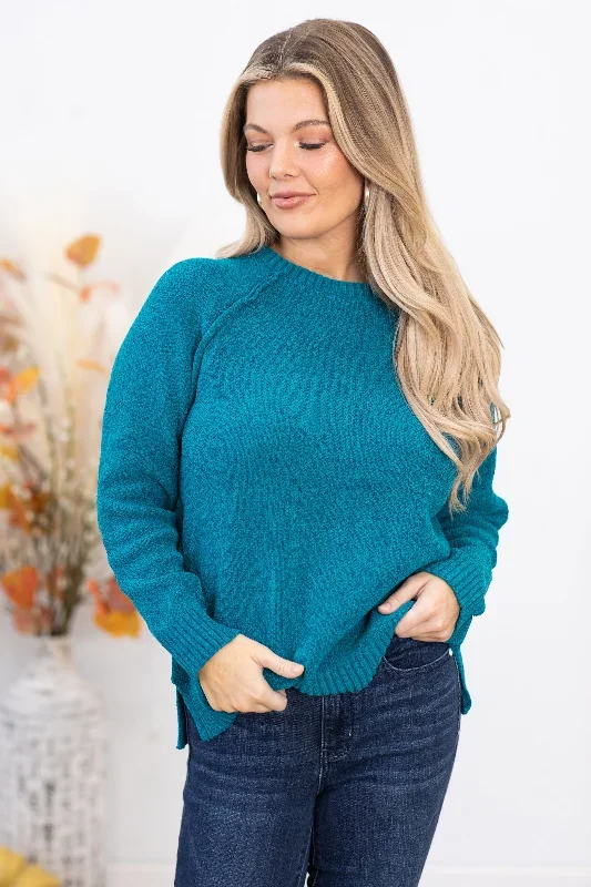 teal-raglan-sleeve-chenille-sweater