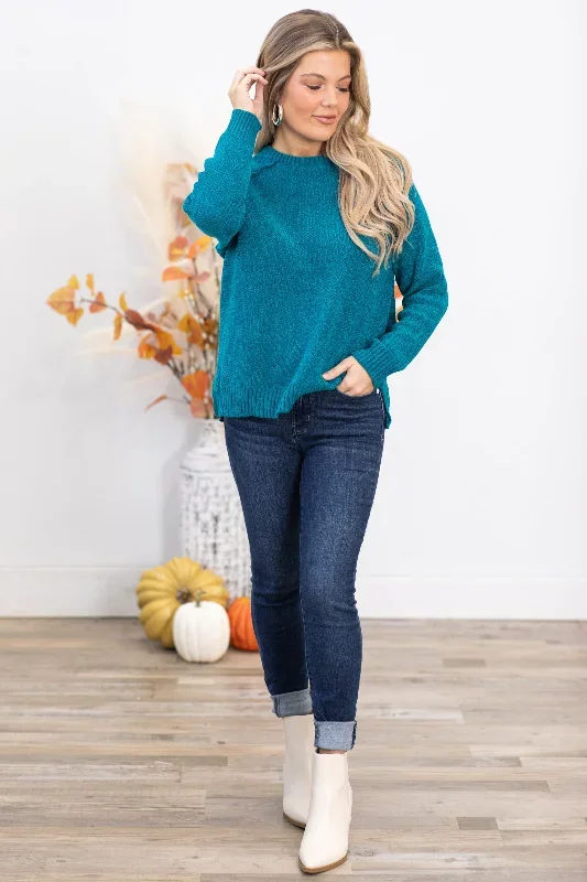 teal-raglan-sleeve-chenille-sweater