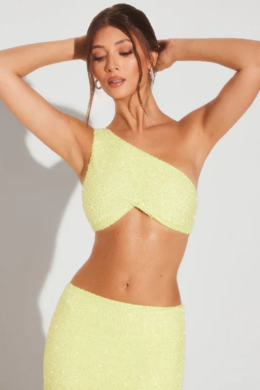 turin-one-shoulder-crop-top-lime-green